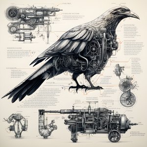 Da Vinci 3:n höyrymekaaniset lintupiirrokset