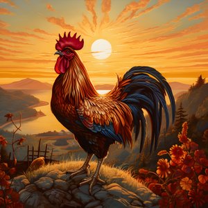 Kukko kukko auringonnousun aikaan 3