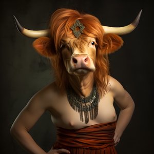 Highland Cow hahmona Marilyn Monroe 1
