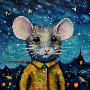 Hiirieläimen muotokuva Starry Night 1