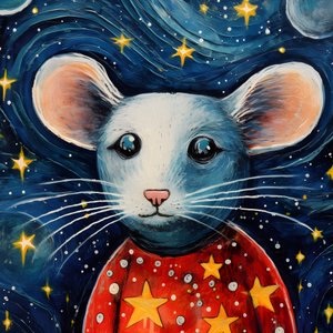 Hiirieläimen muotokuva Starry Night 4