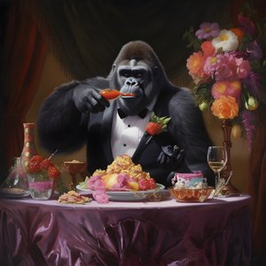 gorilla syömässä 1