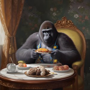 gorilla syömässä 3