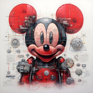 Cyberpunk Mikki Hiiri 3:n tekniset piirustukset