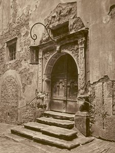 Rothenburg o d T, Portal des alten Rathauses; Rothenburg-on-the-Tauber, vanhan kaupungintalon portti (m/v kuva)