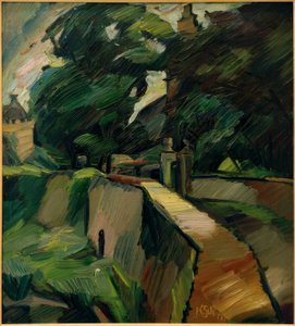 Maisema Opherdicke / Gutshof Opherdicke tekijältä Kurt Schwitters