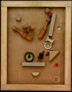 Merzbild 46 A. Kartion kuva tekijältä Kurt Schwitters