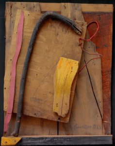 Nimetön (Merz kuva pinkki-keltainen) tekijältä Kurt Schwitters