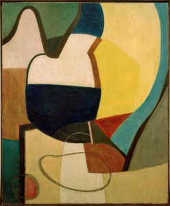 Asetelma pöydällä tekijältä Kurt Schwitters