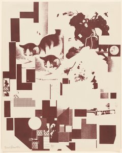 Nimetön, nro 5/6 portfoliosta Merz 3. Kurt Schwitters 6 litografiaa. Merz-kansio. Merz-kustannusyhtiön ensimmäinen portfolio (Merz 3. Kurt Schwitters 6 lithos. Merz Portfolio. Merz-kustantajan ensimmäinen portfolio) tekijältä Kurt Schwitters