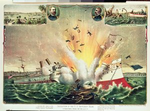 Yhdysvaltain taistelulaiva Maine tuhoutui Havannan satamassa, 15. helmikuuta 1898