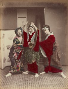 Tanssijuhla, noin 1880 tekijältä Kusakabe Kimbei