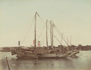 Japanilaiset junkit, noin 1880 tekijältä Kusakabe Kimbei