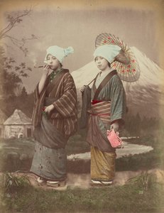 Japanilaisia matkailijoita, noin 1880