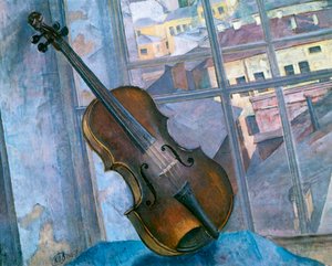 "Asetelma viululla", 1918
