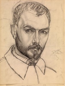 Omakuva, c. 1913 tekijältä Kuzma Sergeevich Petrov Vodkin