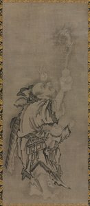 Hotei Daoist Immortalsin kanssa: Immortal kurpitsan ja lohikäärmeen kanssa tekijältä Kyūseki Tomonobu