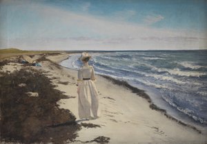 Nainen Karrebæksminden rannalla, Seelannissa tekijältä Laurits Andersen Ring