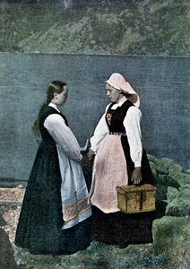 Postinainen, Sognafjorden, Norja, 1890 tekijältä L Boulanger