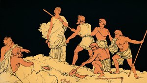 "Antigone ja Polyniksen ruumis", 1880 tekijältä Lachmann