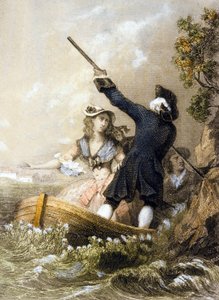 Kuvitus teoksesta "Julie or the New Heloise", n. 1852 tekijältä Lacour Lastudier