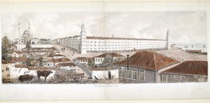 Näkymä Scutarin kasarmi-sairaalasta, 1857 tekijältä Lady Alicia Blackwood