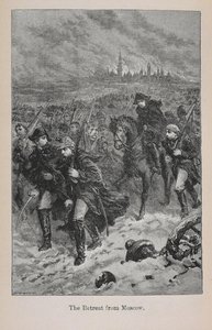 Retriitti Moskovasta, kuvitus "Pikku Arthurin Ranskan historiasta: Varhaisimmista ajoista toisen imperiumin kukistumiseen", julkaistu 1899