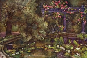 The Garden of Sir Laurence Alma-Tadema, RA (litografia en color) finlandès