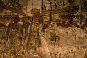 Bareljefi Derrin temppelistä, Ala-Nubia, Egypti, Egyptin sivilisaatio, Uusi kuningaskunta, XIX-dynastia