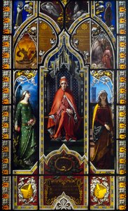 Danten voitto (1851), Giuseppe Bertinin (1825-1898) lasimaalaus, Poldi Pezzoli -museo, Milano, Lombardia, Italia