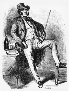 Vautrin, kuvitus Honore de Balzacin (1799-1850) teoksesta "Le Pere Goriot" tekijältä Laisne