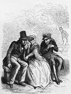 Kuvitus isä Goriotille, Honore de Balzacin (1799-1850) romaani moniosaisesta kokoelmasta Human Comedy, kaiverrus Laisne tekijältä Laisne Laisne
