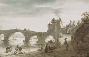 Silta Loiren yli Amboisessa. 1640-luku