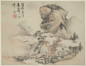 Maisema muinaisten mestareiden tyyliin: Fang Congyin jälkeen (toimii n. 1340-80)