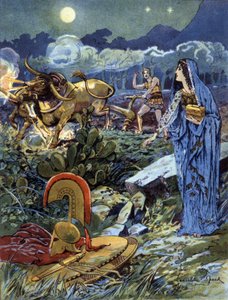 Jason, jota Medea auttoi kyntämään Marsin peltoja, n. 1900 (kuva)