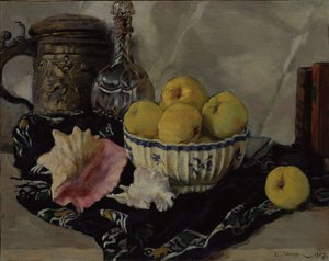 Asetelma. Kuori ja omenat, 1917