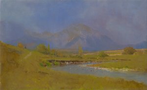 Podtatranská maisema kevätsateen jälkeen, 1878-79 tekijältä Laszlo Mednyanszky