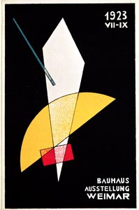 Juliste Bauhaus-näyttelyyn Weimarissa, Saksassa, 1923