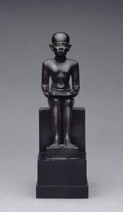 Imhotepin (n. 2635-2595 eKr.) hahmo (pronssi) tekijältä Late Period Egyptian