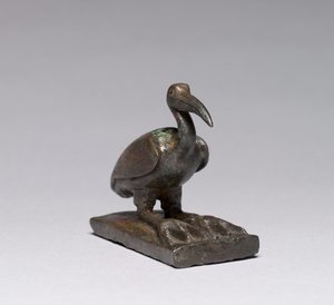 Ibis, 664-30 eKr. (pronssi, kiinteä valettu, kultaisia upotuksia) tekijältä Late Period Egyptian