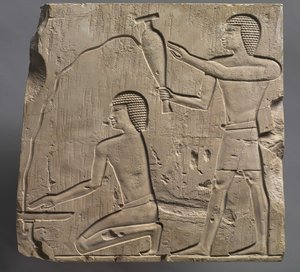 Papit suorittavat hautajaisia, noin 667-647 eKr tekijältä Late Period Egyptian