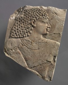Pieni miehen pää, n. 667-647 eKr tekijältä Late Period Egyptian