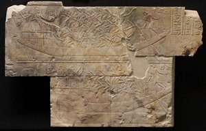 Kaksi venettä naissurijoiden kanssa, n. 667-647 eKr tekijältä Late Period Egyptian