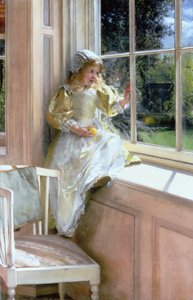 Looking Out Window (Sunshine) (öljy kankaalle) tekijältä Laura Theresa  Alma Tadema