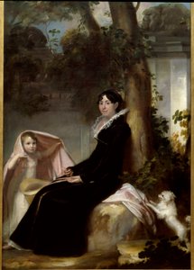 Muotokuva Madame Junotista, Abrantesin herttuattaresta, hänen tyttärensä Valentinen kanssa. Portrait of Laure Permon (1784-1838), kenraali Junot