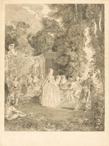 Venetsialaisia ​​ruokia tekijältä Laurent Cars after Antoine Watteau