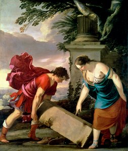 Theseus ja hänen äitinsä Aethra, n. 1635-36