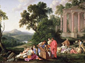 Laban etsii epäjumalia, 1647 tekijältä Laurent de la Hyre