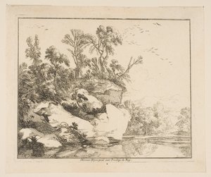 The Covered Rocks, 1640. tekijältä Laurent de la Hyre