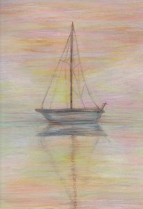 P-Town , 2025 (värikynä sävytetylle paperille)